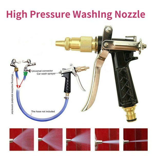 4 Nozzle High Pressure Water Gun Car Chassis Cleaning Tool Accessories USA Stock